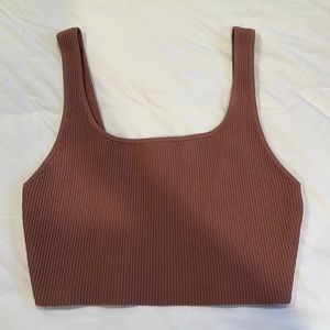 Aritzia Babton cropped ribbed tank top